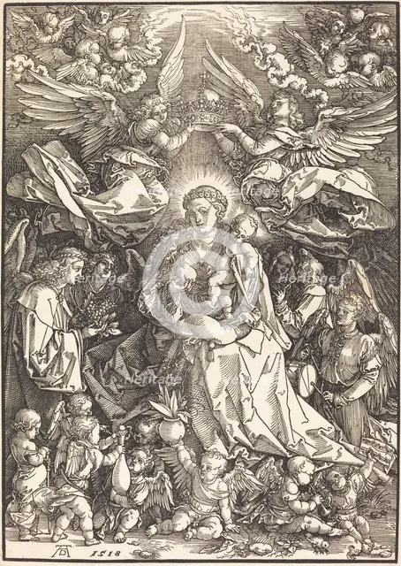 The Virgin Surrounded by Many Angels, 1518. Creator: Albrecht Durer.
