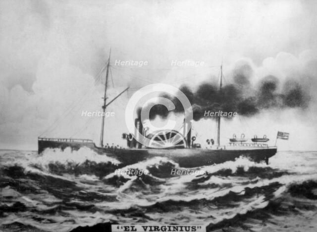 The Virginius Battleship, (1873), 1920s. Artist: Unknown