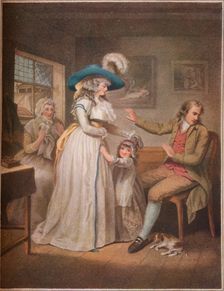 The Virtuous Parent. Laetitia Endeavours In Vain By Parents To Reconcile Her Parents 1789. Artist: John Raphael Smith