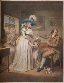 The Virtuous Parent. Laetitia Endeavours In Vain By Parents To Reconcile Her Parents 1789. Artist: John Raphael Smith