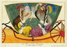 The vis-a-vis bisected, or the ladies coop, 1776. Creator: Darly, Matthew (Matthias) (c. 1720-1780)