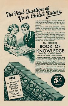 The Vital Question of your Child's Future - The Book of Knowledge 1935
