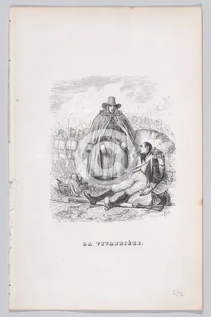 The Vivandière from The Complete Works of Béranger, 1836. Creator: Auguste Raffet.