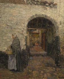 The Vlaaikensgang in Antwerp, c1900-1920s. Creator: Rene Bosiers