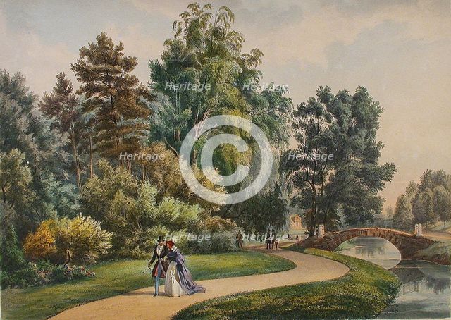 The Vlakhernskoye-Kuzminki estate, c. 1840. Artist: Rauch, Johann Nepomuk (1804-1847)