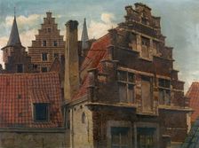 The Vleeshuis and Old Houses, c1870s. Creator: Hendrik Frans Schaefels