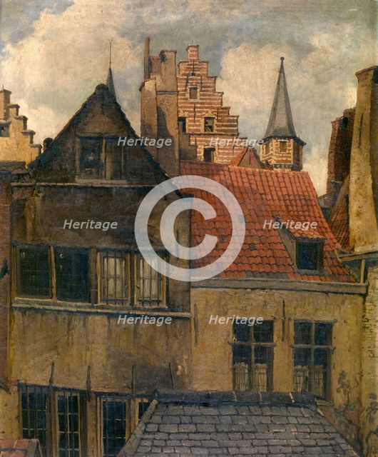 The Vleeshuis and Old Houses, c1870s. Creator: Hendrik Frans Schaefels.