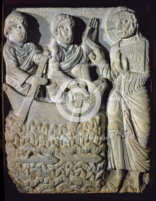  'The Vocation of St. Peter', sculptural relief, marble, c. 1160-1165, from the Monastery of San …