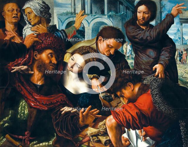 The Vocation of Saint Matthew, Mid of 16th cen.. Creator: Hemessen, Jan Sanders, van (c. 1500-c. 1566).