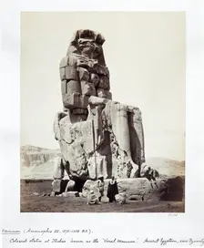 The Vocal Memnon Thebes, Egypt, 1862. Creator: Francis Bedford
