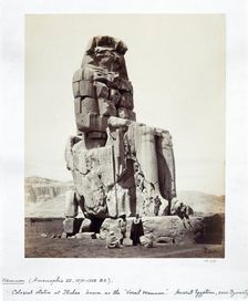 The Vocal Memnon Thebes, Egypt, 1862. Creator: Francis Bedford