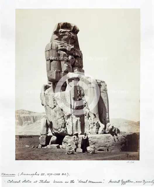 The 'Vocal Memnon', Thebes, Egypt, 1862. Creator: Francis Bedford.