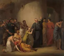 The Voluntary Sacrifice of Reverend Hambroeck on Taiwan, 1662, 1810. Creator: Nicolaas Pieneman