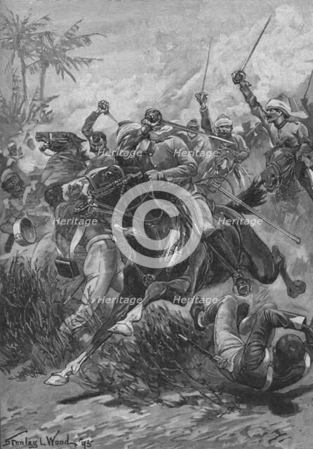 The Volunteer Cavalry Charged Them And Cleared The Way, 1895, (1902). Artist: Stanley Llewellyn Wood.