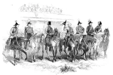 The Volunteer Field-Day at Brighton: General Lord Clyde returning the salute of the..., 1862. Creator: Unknown