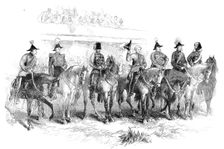 The Volunteer Field-Day at Brighton: General Lord Clyde returning the salute of the..., 1862. Creator: Unknown