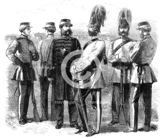The Volunteer Guards (32nd Middlesex), generally known as the Six-Foot Corps., 1860. Creator: Unknown.