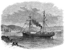 The Volunteer lying inside the bar of Kowie River, Port Alfred, near Graham's Town, Cape..., 1862. Creator: Unknown