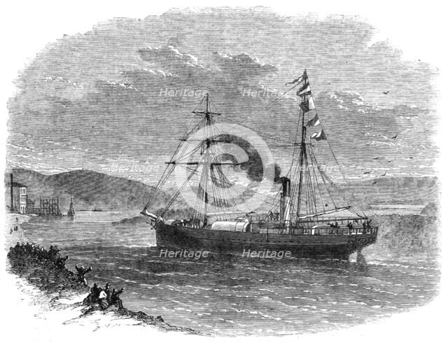 The Volunteer lying inside the bar of Kowie River, Port Alfred, near Graham's Town, Cape..., 1862. Creator: Unknown.