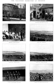 The Volunteer Manoeuvres at Brighton, 1895. Creator: Symmons & Thiele