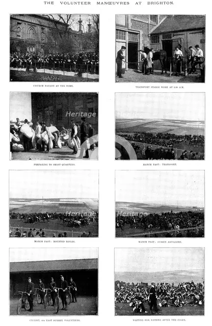 The Volunteer Manoeuvres at Brighton, 1895. Creator: Symmons & Thiele.
