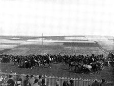 The Volunteer Manoeuvres at Brighton: March Past - Mounted Rifles, 1895. Creator: Symmons & Thiele