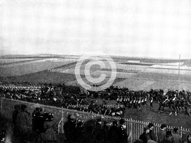The Volunteer Manoeuvres at Brighton: March Past - transport, 1895. Creator: Symmons & Thiele.
