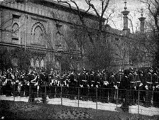 The Volunteer Manoeuvres at Brighton: Church Parade at the Dome, 1895. Creator: Symmons & Thiele