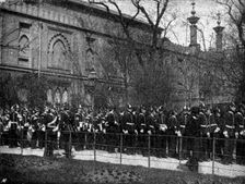 The Volunteer Manoeuvres at Brighton: Church Parade at the Dome, 1895. Creator: Symmons & Thiele