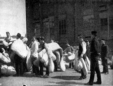 The Volunteer Manoeuvres at Brighton: Preparing to shift quarters, 1895. Creator: Symmons & Thiele