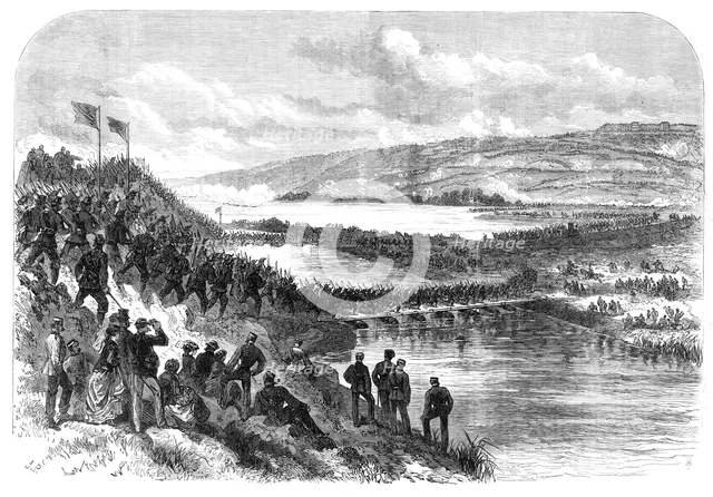 The Volunteer Review at Portsmouth: the sortie from Hilsea Lines, 1868. Creator: Unknown.