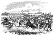 The Volunteer Review at Portsmouth: accident, 1869. Creator: Unknown