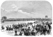 The Volunteer Review in Hyde Park: general view, 1864. Creator: Unknown