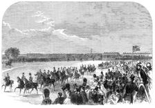 The Volunteer Review in Hyde Park: general view, 1864. Creator: Unknown