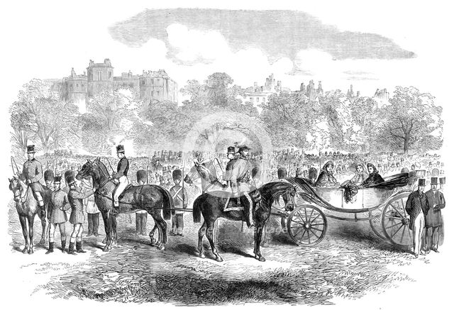 The Volunteer Review in Hyde Park: the Princess of Wales and her suite, 1864. Creator: Unknown.