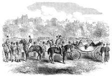 The Volunteer Review in Hyde Park: the Princess of Wales and her suite, 1864. Creator: Unknown