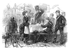 The Volunteer Review: lunch at Cuckfield, Saturday, 1871. Creator: Unknown
