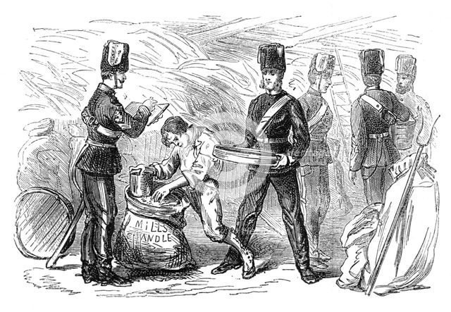 The Volunteer Review: serving out the feeds, 1871. Creator: Unknown.