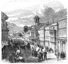 The Volunteer Review: the High-Street of Guildford on Easter Sunday, 1864. Creator: Unknown