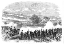 The Volunteer Sham Fight in Camden Park - second position of the attacking force, 1860. Creator: Unknown