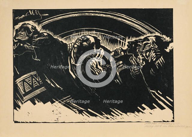 The volunteers, 1922-1923. Creator: Kollwitz, Käthe (1867-1945).