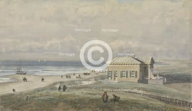 The Von Wied Pavilion in Scheveningen, 1877. Creator: Johannes Josephus Destree.