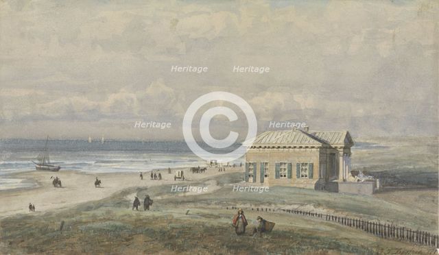 The Von Wied Pavilion in Scheveningen, 1877. Creator: Johannes Josephus Destree.