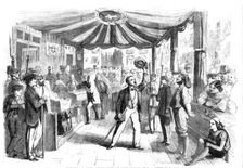 The vote for annexation at Naples - polling booth at Monte Calvario - from a sketch by T. Nast, 1860 Creator: Unknown