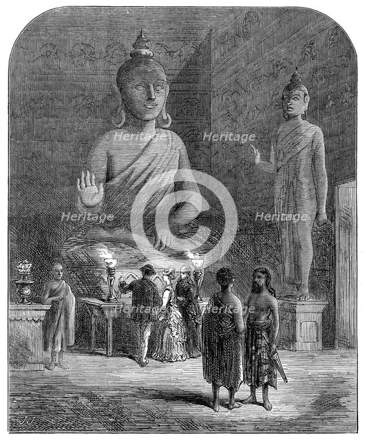 The Voyage to China: Buddhist Temple at Galle, Ceylon, 1872. Creator: J. J..