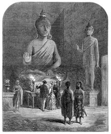 The Voyage to China: Buddhist Temple at Galle, Ceylon, 1872. Creator: J. J.