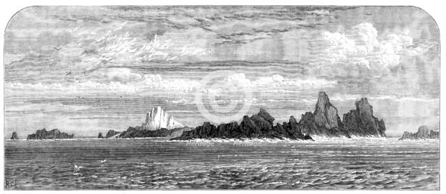 The Voyage of H.M.S. Challenger: St. Paul's Rocks, from the east, 1873. Creator: RCH.