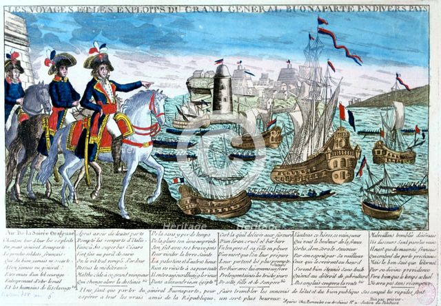 'The Voyages and Exploits of General Bonaparte', 19th century. Artist: Unknown
