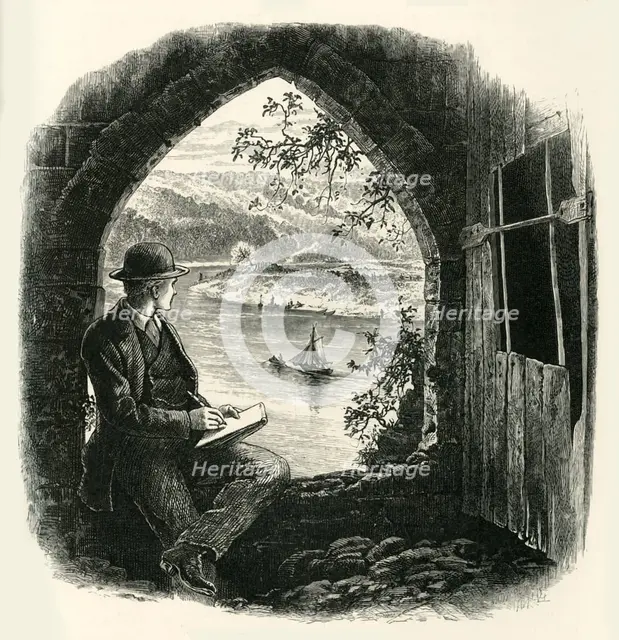 'The Wye, from Chepstow Castle', c1870.