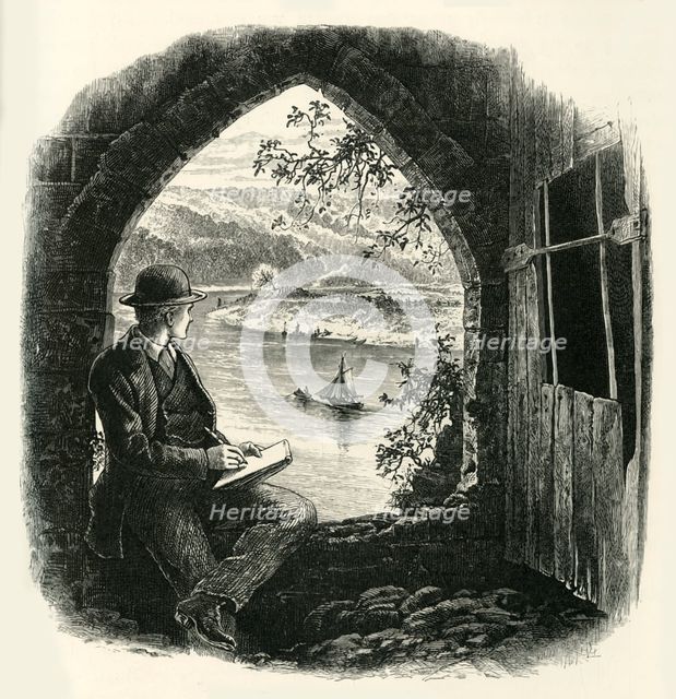 'The Wye, from Chepstow Castle', c1870.